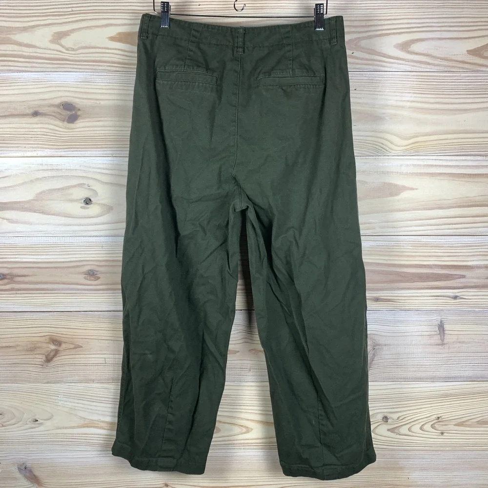 Musinsa Standard Wide Barrel‎ Leg Trouser 31 Pleated Green Pants Utility
